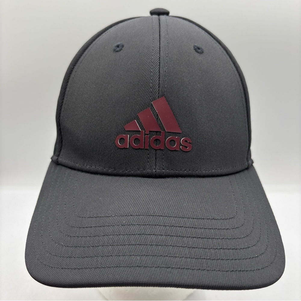 adidas Aeroready Flex Gameday Men’s Gray W/Red Logo Adjustable Baseball Hat OSFM